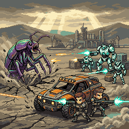 Mutated wildlife and hostile machines threatening a convoy